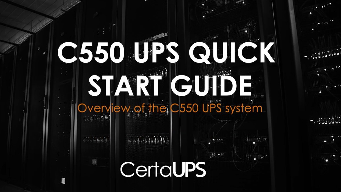 Certa UPS Video Quick Start